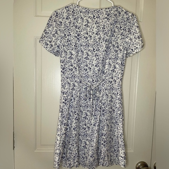 Reformation Womens Margeaux Dress Blue Floral 2 - Picture 4 of 9
